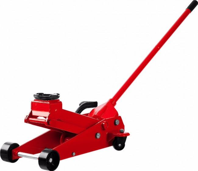 Домкрат гидравлический подкатной "RED FORCE", с педалью, 3,5т, 145-500мм, STAYER 43155-3.5,  ( 43155-3.5 )
