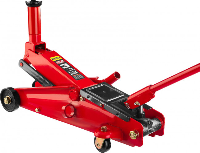 Домкрат гидравлический подкатной "RED FORCE", для внедорожников, 3т, 155-545мм, STAYER 43157-3,  ( 43157-3 ) Домкрат гидравлический подкатной "RED FORCE", для внедорожников, 3т, 155-545мм, STAYER 43157-3,  ( 43157-3 )