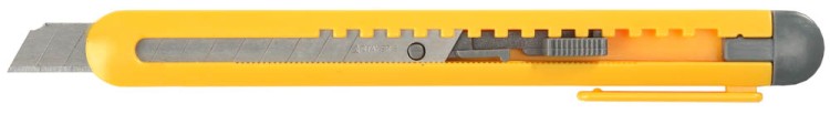 Нож STAYER "STANDARD" с выдвижным сегментированным лезвием, пластмас., 9мм,  ( 0901 )