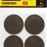 Накладки STAYER "COMFORT" на мебельные ножки, самоклеящиеся, фетровые, коричневые, круглые - диаметр 50 мм, 4 шт,  ( 40910-50 )