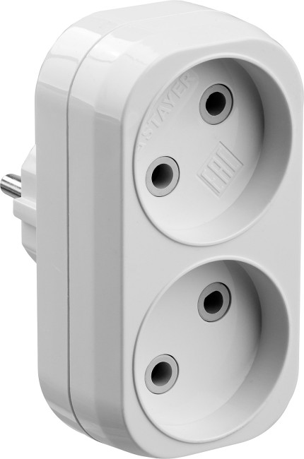 Разветвитель электрический MAXElectro, STAYER 55087-2, 2 гнезда, 10А/220В,  ( 55087-2 ) Разветвитель электрический MAXElectro, STAYER 55087-2, 2 гнезда, 10А/220В,  ( 55087-2 )