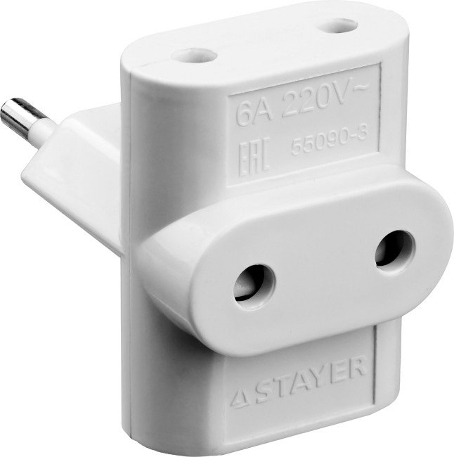 Разветвитель электрический MAXElectro, STAYER 55090-3, 3 гнезда, 6А/220В,  ( 55090-3 ) Разветвитель электрический MAXElectro, STAYER 55090-3, 3 гнезда, 6А/220В,  ( 55090-3 )