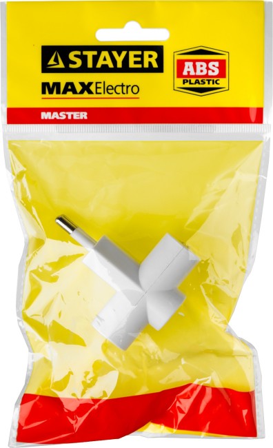 Разветвитель электрический MAXElectro, STAYER 55090-3, 3 гнезда, 6А/220В,  ( 55090-3 ) Разветвитель электрический MAXElectro, STAYER 55090-3, 3 гнезда, 6А/220В,  ( 55090-3 )