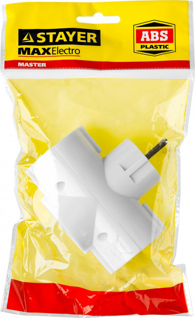 Разветвитель электрический MAXElectro, STAYER 55093-3, 3 гнезда, 16А/220В,  ( 55093-3 ) Разветвитель электрический MAXElectro, STAYER 55093-3, 3 гнезда, 16А/220В,  ( 55093-3 )