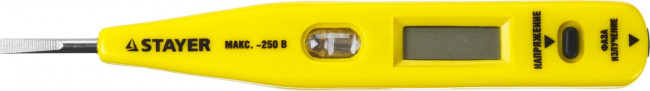 Тестер напряжения STAYER "MASTER" цифровой со световым индикатором, 12-220В, 125мм,  ( 45290 )