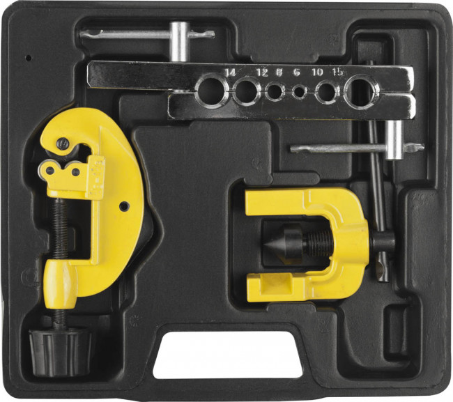 Развальцовка STAYER "MASTER" для труб из цветных металлов, с труборезом, в боксе, 3/16" - 5/8", 6-8-10-12-14-15мм,  ( 2370_z01 )