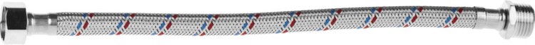 Подводка гибкая STAYER для воды, оплетка из нержавеющей стали, г/ш 1/2" - 0,3м,  ( 51015-G/S-030 )