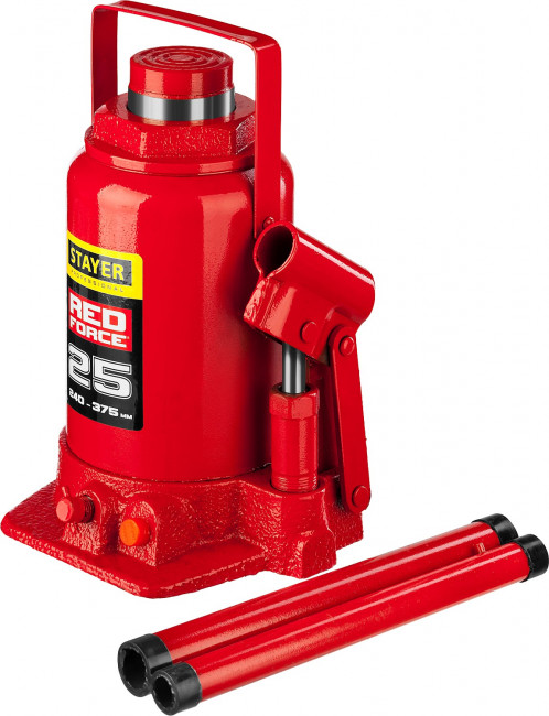 Домкрат гидравлический бутылочный "RED FORCE", 25т, 240-375 мм, STAYER 43160-25,  ( 43160-25_z01 ) Домкрат гидравлический бутылочный "RED FORCE", 25т, 240-375 мм, STAYER 43160-25,  ( 43160-25_z01 )