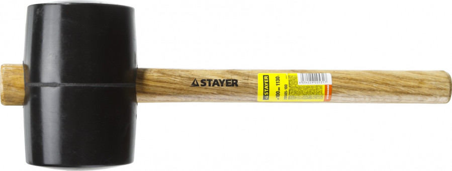 Киянка STAYER резиновая черная с деревянной ручкой, 1130г,  ( 20505-100 ) Киянка STAYER резиновая черная с деревянной ручкой, 1130г,  ( 20505-100 )