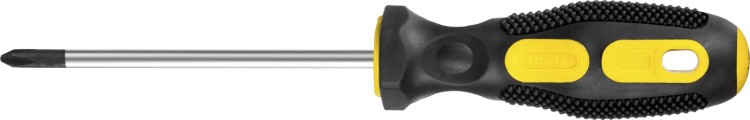 Отвертка, STAYER 2510-2-10, двухкомпонентная рукоятка, магнитный наконечник, PH2x100мм ( 2510-2-10_z02 )
