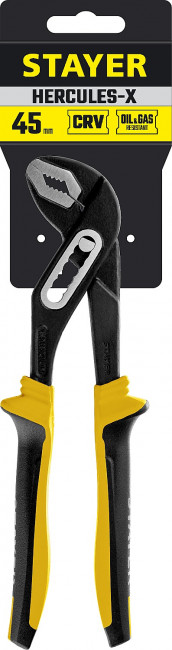 Клещи переставные "Hercules-Х", с двухкомпонентными маслобензостойкими рукоятками, высокомощный коробчатый шарнир, 250мм, STAYER Professional ( 2236_z Клещи переставные "Hercules-Х", с двухкомпонентными маслобензостойкими рукоятками, высокомощный коробчатый шарнир, 250мм, STAYER Professional ( 2236_z