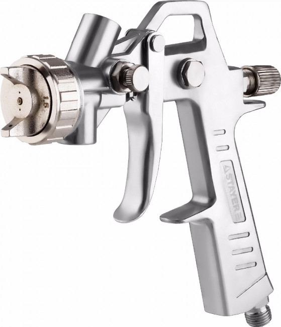 Краскопульт пневматический STAYER "MASTER" ORION, c верхним бачком, 1,5мм,  ( 06471-1.5 )