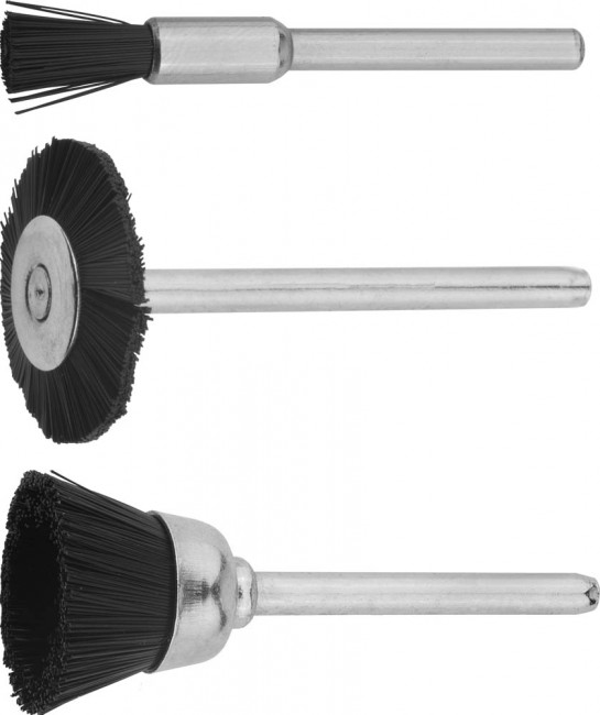 Щетка STAYER нейлоновая для чистки и полирования, 3шт,  ( 29914-H3 ) Щетка STAYER нейлоновая для чистки и полирования, 3шт,  ( 29914-H3 )