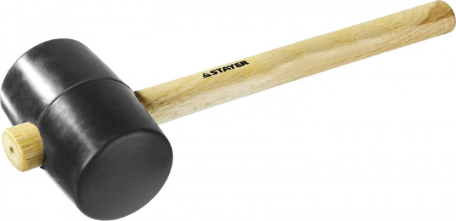 Киянка STAYER резиновая черная с деревянной ручкой, 900г,  ( 20505-90 ) Киянка STAYER резиновая черная с деревянной ручкой, 900г,  ( 20505-90 )