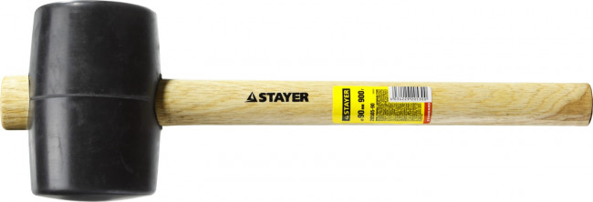 Киянка STAYER резиновая черная с деревянной ручкой, 900г,  ( 20505-90 ) Киянка STAYER резиновая черная с деревянной ручкой, 900г,  ( 20505-90 )