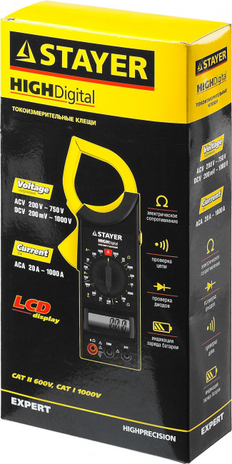 Токоизмерительные клещи STAYER "EXPERT" HIGHDigital,  ( 59820 )