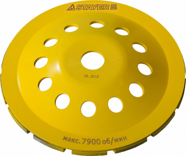 Чашка STAYER "PROFESSIONAL" алмазная сегментная однорядная, высота 22,2мм, 180мм  ,  ( 33382-180 )