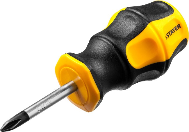 Отвертка STAYER "MASTER" "HERCULES", Сr-V, противоскользящая рукоятка, PH1x38мм,  ( 25052-38-1_z02 ) Отвертка STAYER "MASTER" "HERCULES", Сr-V, противоскользящая рукоятка, PH1x38мм,  ( 25052-38-1_z02 )