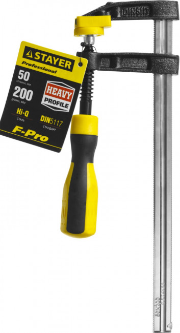 HERCULES-F HF-20/5 струбцина тип F 200/50 мм, STAYER,  ( 32095-050-200 ) HERCULES-F HF-20/5 струбцина тип F 200/50 мм, STAYER,  ( 32095-050-200 )