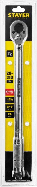 Ключ динамометрический, 1/2", 28-210 Нм, STAYER Professional 64064-210 ( 64064-210_z01 )