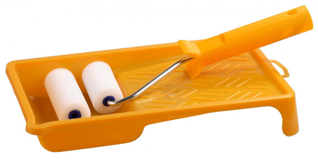 Набор STAYER Валик "ПОРОЛОН" МИНИ с ванночкой, 50мм,  ( 0544-05 )