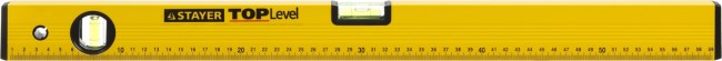 Уровень STAYER "STANDARD" "TOPLevel", коробчатый, 2 противоударных ампулы, линейка, 60см,  ( 3460-060_z03 )