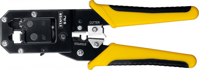 S-RJ кримпер универсальный, RJ45, RJ11/RJ12, STAYER Professional, ( 22652 )
