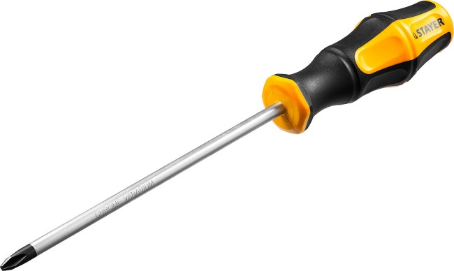 Отвертка STAYER "MASTER" "HERCULES", Сr-V, противоскользящая рукоятка, PH2x150мм  ,  ( 25052-2-15_z02 ) Отвертка STAYER "MASTER" "HERCULES", Сr-V, противоскользящая рукоятка, PH2x150мм  ,  ( 25052-2-15_z02 )