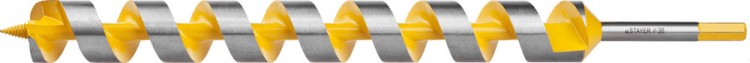 Сверло по дереву "Spiral", спираль Левиса, HEX хвостовик, STAYER Professional 29475-450-38, d=38х450мм,  ( 29475-450-38 )