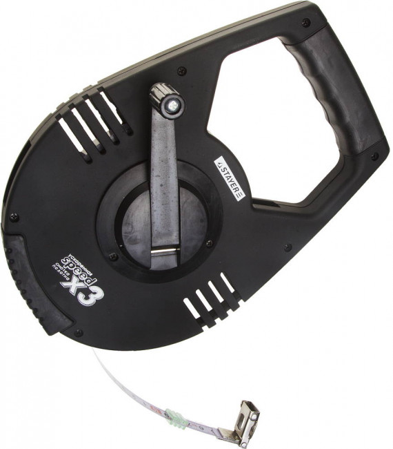 Мерная геодезийная лента STAYER "PROFESSIONAL" PRORacer металлическая, редукторный механизм 3:1, 50мх13мм,  ( 2-34186-050 ) Мерная геодезийная лента STAYER "PROFESSIONAL" PRORacer металлическая, редукторный механизм 3:1, 50мх13мм,  ( 2-34186-050 )