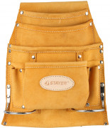 Сумка поясная STAYER PROFESSIONAL для инструментов, кожаная, 10 карманов, 2 скобы,  ( 38517 ) Сумка поясная STAYER PROFESSIONAL для инструментов, кожаная, 10 карманов, 2 скобы,  ( 38517 )