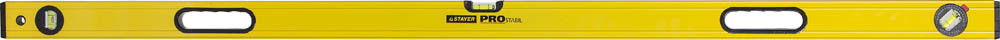 Уровень STAYER"PROFI" PROSTABIL профессион коробчатый, усилен, 2 фрезер поверх, 3 ампулы (1 поворотная), ручки, 150 см,  ( 3471-150_z01 )