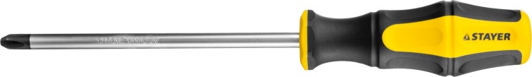 Отвертка STAYER "MASTER" "HERCULES", Сr-V, противоскользящая рукоятка, PH3x150мм  ,  ( 25052-3-15_z02 )