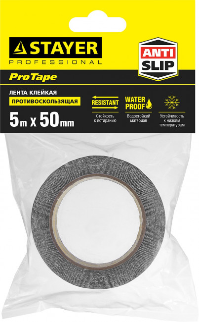 Клейкая лента, STAYER Profi 12270-50-05, противоскользящая, 50мм х 5м,  ( 12270-50-05 )