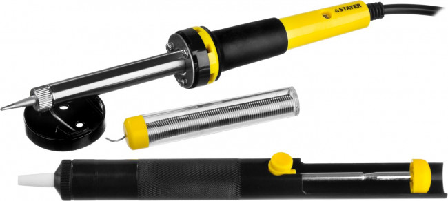 Набор STAYER "PROFI" для паяльных работ, 55300 + шприц + подставка + припой, 30 Вт ( 55316-30-H4 )