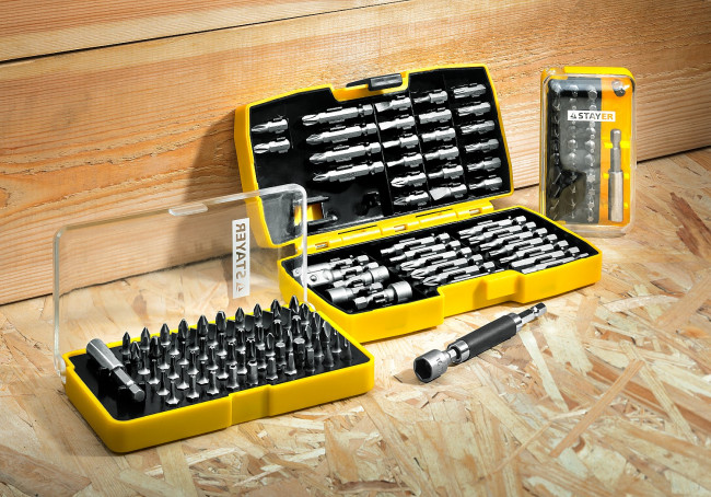 Набор STAYER "PROFI": Биты многофункциональные CR-MO, головок и адаптеров в ударопрочном компактном боксе, 44 предмета, 26135-H44 Набор STAYER "PROFI": Биты многофункциональные CR-MO, головок и адаптеров в ударопрочном компактном боксе, 44 предмета, 26135-H44