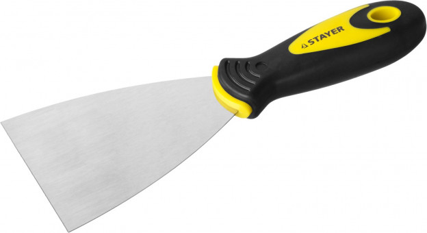 Шпатель STAYER "MASTER" нержавеющее профилированное полотно, 2к ручка, 100мм,  ( 10041-10 )