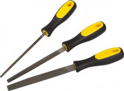 Набор STAYER "PROFI": Напильники с двухкомпонентной рукояткой, плоский, трехгранный, круглый, №2, 150мм,  ( 1681-15-H3 ) Набор STAYER "PROFI": Напильники с двухкомпонентной рукояткой, плоский, трехгранный, круглый, №2, 150мм,  ( 1681-15-H3 )