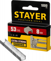 STAYER 8 мм скобы для степлера тонкие тип 53, 1000 шт ( 3159-08_z02 )