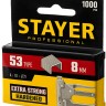 STAYER 8 мм скобы для степлера тонкие тип 53, 1000 шт ( 3159-08_z02 )