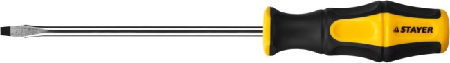 Отвертка STAYER "MASTER" "HERCULES", Сr-V, противоскользящая рукоятка, SL5,0x150мм,  ( 25051-05-15_z02 ) Отвертка STAYER "MASTER" "HERCULES", Сr-V, противоскользящая рукоятка, SL5,0x150мм,  ( 25051-05-15_z02 )