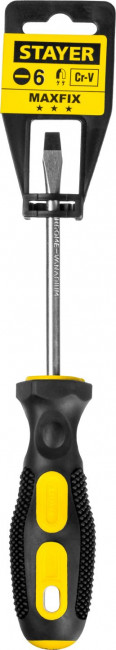 Отвертка, STAYER, двухкомпонентная рукоятка, магнитный наконечник, SL6,0x100мм, ( 2509-06-10_z02 ) Отвертка, STAYER, двухкомпонентная рукоятка, магнитный наконечник, SL6,0x100мм, ( 2509-06-10_z02 )