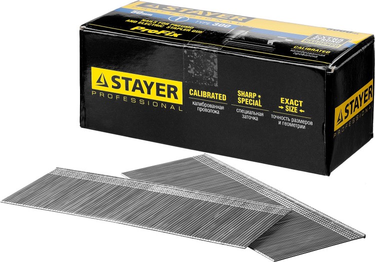 STAYER 50 мм гвозди для нейлера тип 300, 5000 шт,  ( 31530-50 )