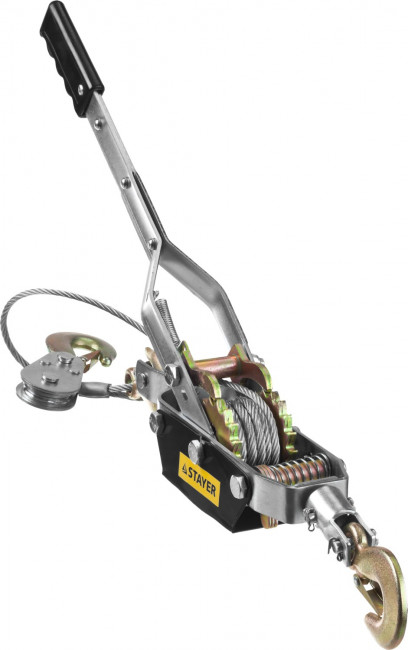 Лебедка STAYER "MAXPull" рычажная, тросовая, 4т/3м,  ( 4310-4 )