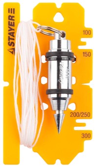 Отвес STAYER "PROFI" строительный со шнуром, с противоударным ободком, 100 г,  ( 06352-10 )