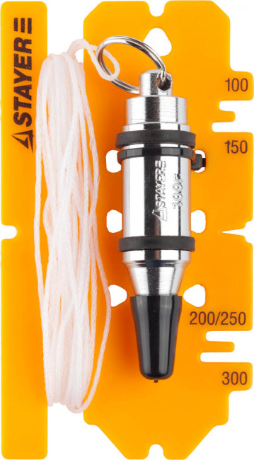 Отвес STAYER "PROFI" строительный со шнуром, с противоударным ободком, 100 г,  ( 06352-10 )