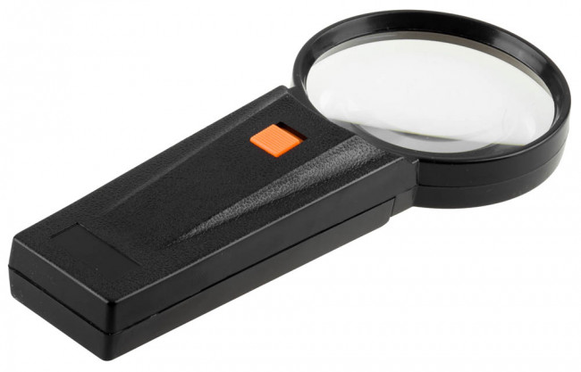 Лупа STAYER "STANDARD" с подсветкой, 3 кратное увеличение, диаметр линзы - 75мм,  ( 40522-75 ) Лупа STAYER "STANDARD" с подсветкой, 3 кратное увеличение, диаметр линзы - 75мм,  ( 40522-75 )