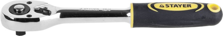 Трещотка для торцовых головок STAYER "PROFI", Сr-V сталь, 45 зубцов, 3/8",  ( 27786-3/8 )