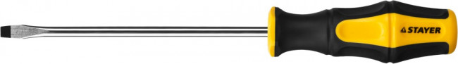 Отвертка STAYER "MASTER" "HERCULES", Сr-V, противоскользящая рукоятка, SL6,0x150мм,  ( 25051-06-15_z02 ) Отвертка STAYER "MASTER" "HERCULES", Сr-V, противоскользящая рукоятка, SL6,0x150мм,  ( 25051-06-15_z02 )