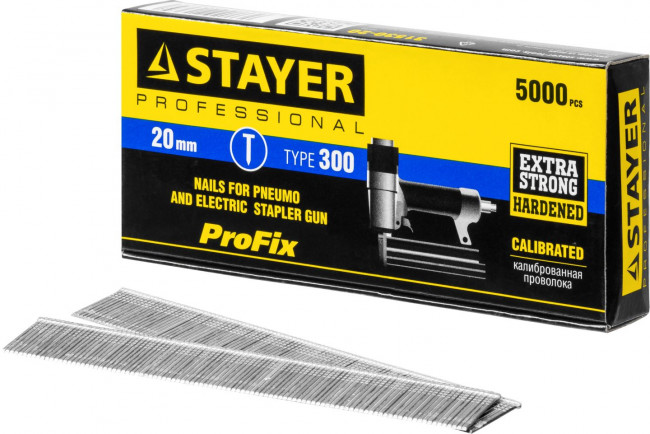 STAYER 20 мм гвозди для нейлера тип 300, 5000 шт,  ( 31530-20 )
